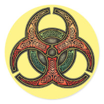 Knotwork Biohazard Stickers