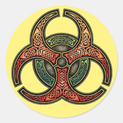 Knotwork Biohazard Stickers