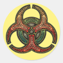 Knotwork Biohazard Stickers