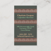 Knotwork Border Business Cards, Style A Business Card