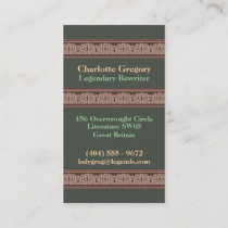 Knotwork Border Business Cards, Style A
