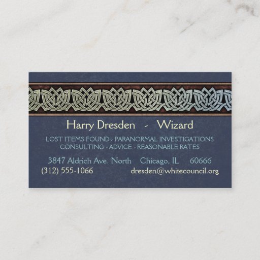 Customizable Knotwork Border Business Cards, Style D