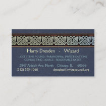 Knotwork Border Business Cards, Style D