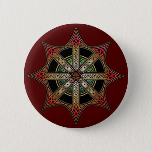 Knotwork Chaos Star Button