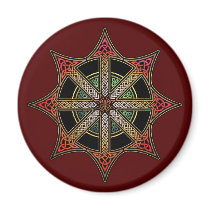 Knotwork Chaos Star Magnet