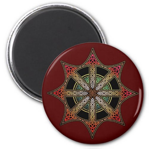 Knotwork Chaos Star Magnet