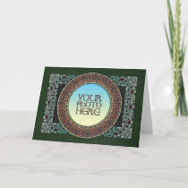 Knotwork Circle Border Photo Frame Greeting Card