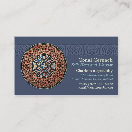 Customizable Knotwork Circle Business Cards, Style B