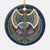 Knotwork Labrys Pendant/Ornament Ceramic Ornament (Back)