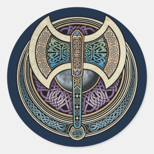 Knotwork Labrys Stickers