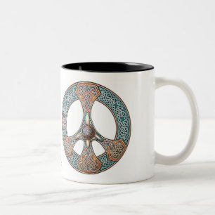 Knotwork Peace Sign Mug