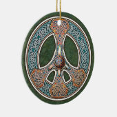 Knotwork Peace Sign Pendant/Ornament Ceramic Ornament (Right)