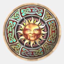 Knotwork Sun Face Stickers