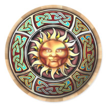 Knotwork Sun Face Stickers