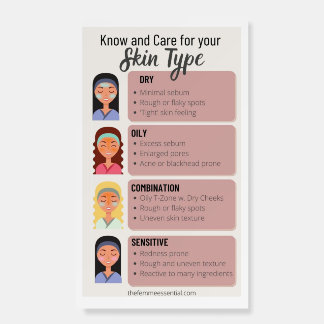 Know and care for your skin type foam board