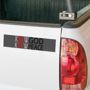 Know God Know Peace Bumper Sticker