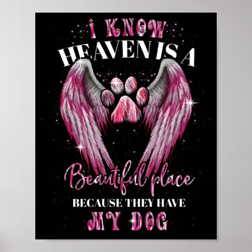 Know Heaven Is A Beautiful Place They Have My Dog Poster