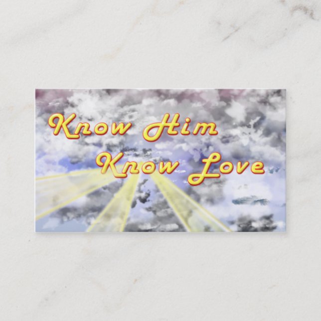 Know Him Know Love Business Card (Front)