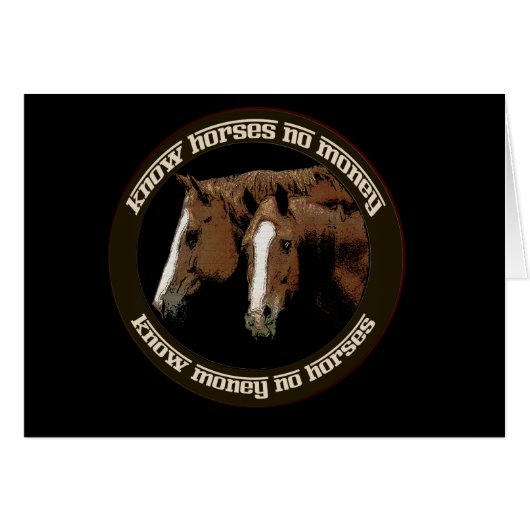 Know Horses No Money (Front Horizontal)