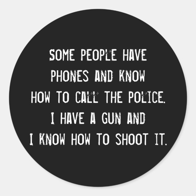 KNOW HOW TO SHOOT CLASSIC ROUND STICKER (Front)