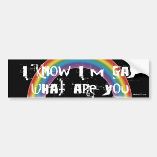 Know I'm Gay Drk Bumper Sticker