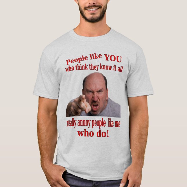 Know it all humorous T-shirt (Front)