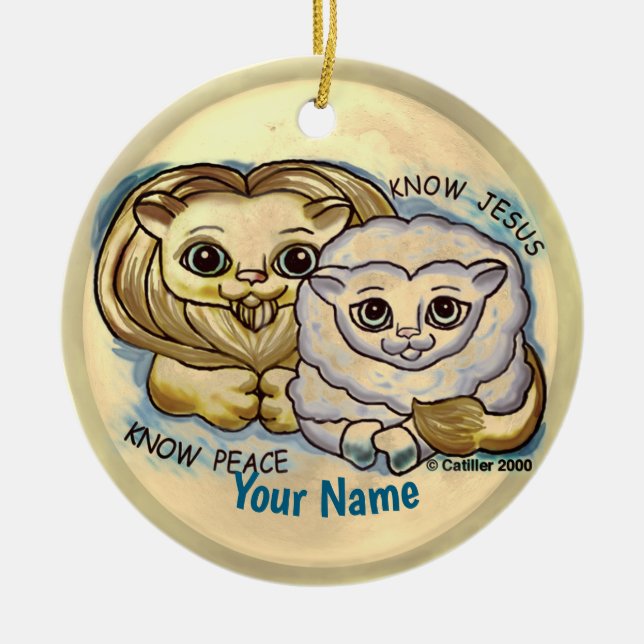Know Jesus  Ceramic Ornament (Front)