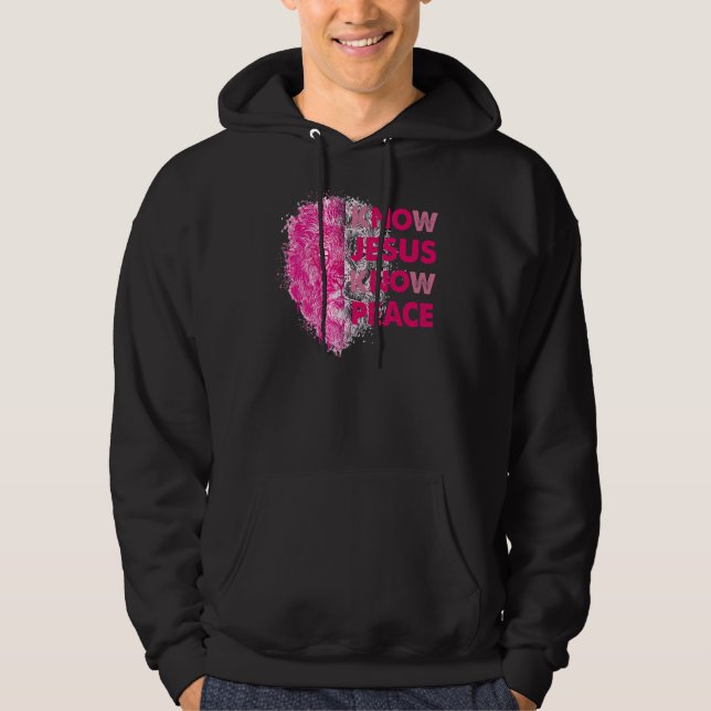 Know Jesus Know Peace Christian Jesus Bible Verse  Hoodie (Front)