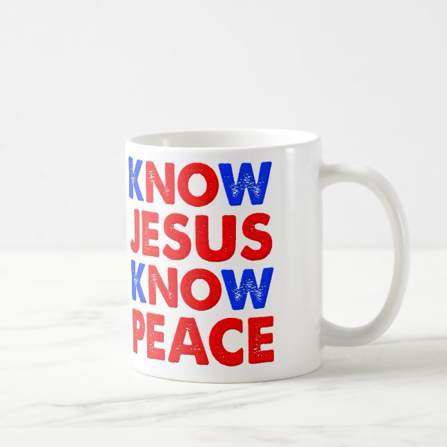 Know Jesus Know Peace Christian Mug (Right)