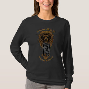 Know Jesus Know Peace Christian Religious Faith    T-Shirt