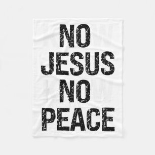 Know Jesus Know Peace Christian Vibes Fleece Blanket