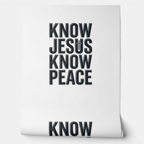 Know Jesus Know Peace Vintage Christian Typography Wallpaper