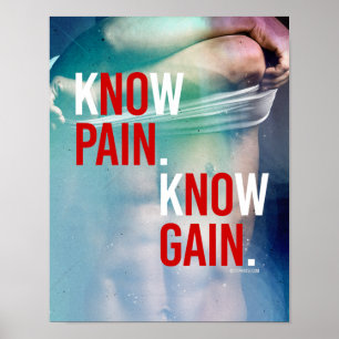 Know Pain Know Gain - - Training Humor -.png Poster