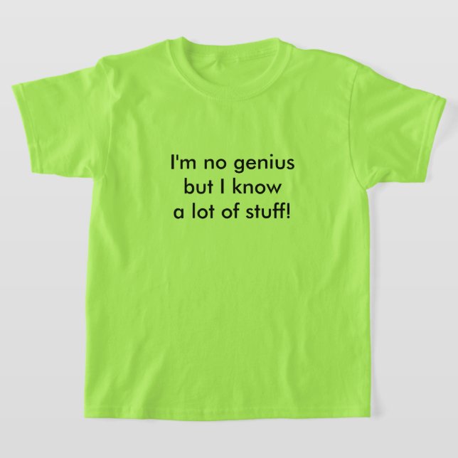 Know Stuff T-Shirt For Kids (Laydown)