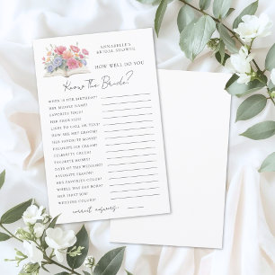 Know The Bride Book Bridal Shower Game