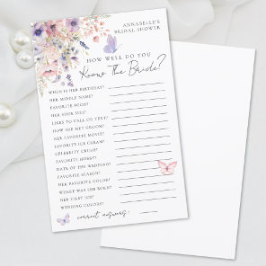 Know The Bride Butterfly Wildflower Bridal Shower