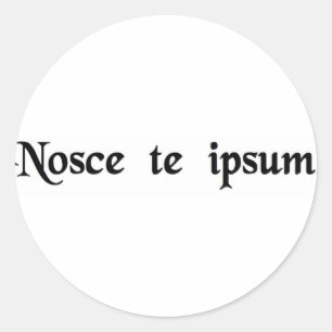 Know thyself. classic round sticker