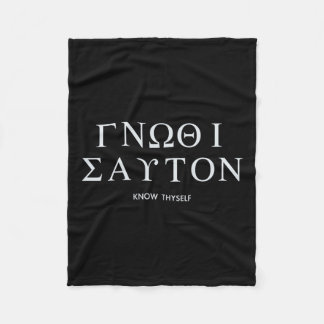 Know Thyself (gnothi Seauton) Long Sleeve Fleece Blanket