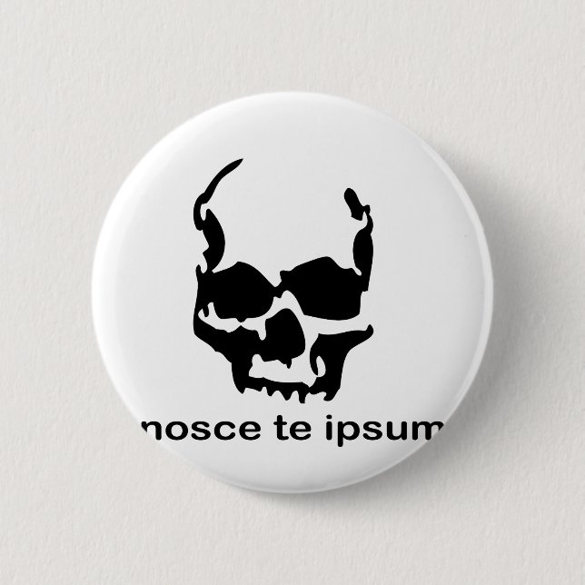 know thyself pinback button (Front)