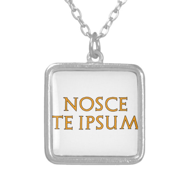 Know Thyself Silver Plated Necklace (Front)