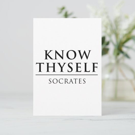 Know Thyself - Socrates (Standing Front)