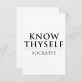 Know Thyself - Socrates (Front/Back)