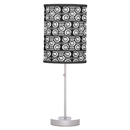 Know Where Ur At t Sign Black  White Design Table Lamp