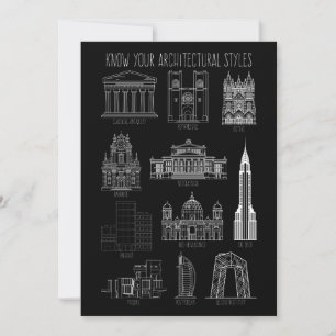 Know Your Architectural Styles Buildings Invitation