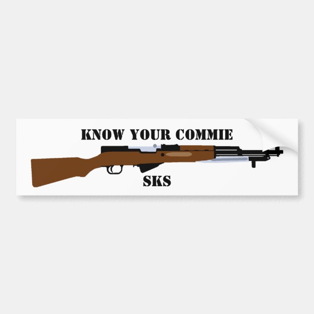 Know your commie SKS bumper sticker (Front)