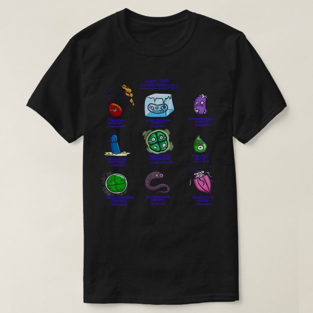 Know Your Extremophiles T-Shirt (Design Front)