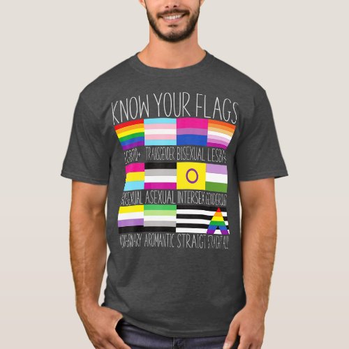Know Your Flags  LGBTQ Gay Pride Flag Transgender T_Shirt