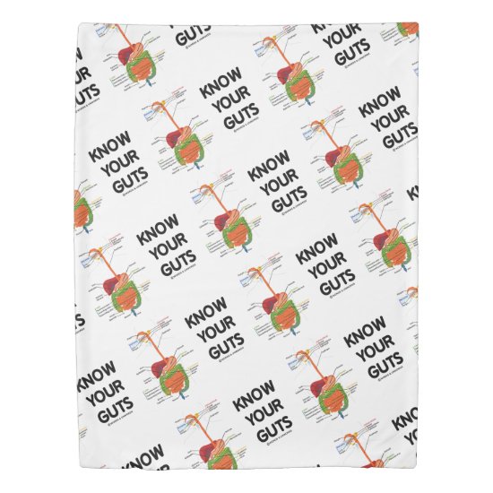 Know Your Guts Digestive System Geek Humor Duvet Cover