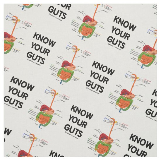 Know Your Guts Digestive System Geek Humor Fabric