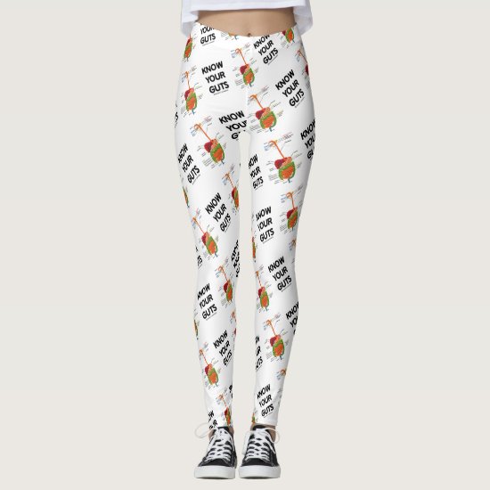 Know Your Guts Digestive System Geek Humor Leggings